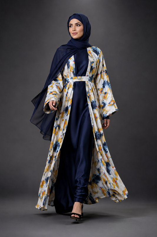 The Brushstroke Abaya - front