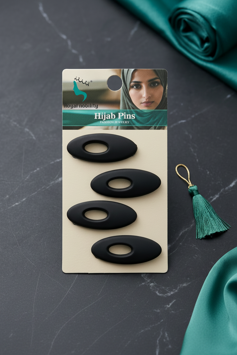 All Black Hijab Pins - 2:3