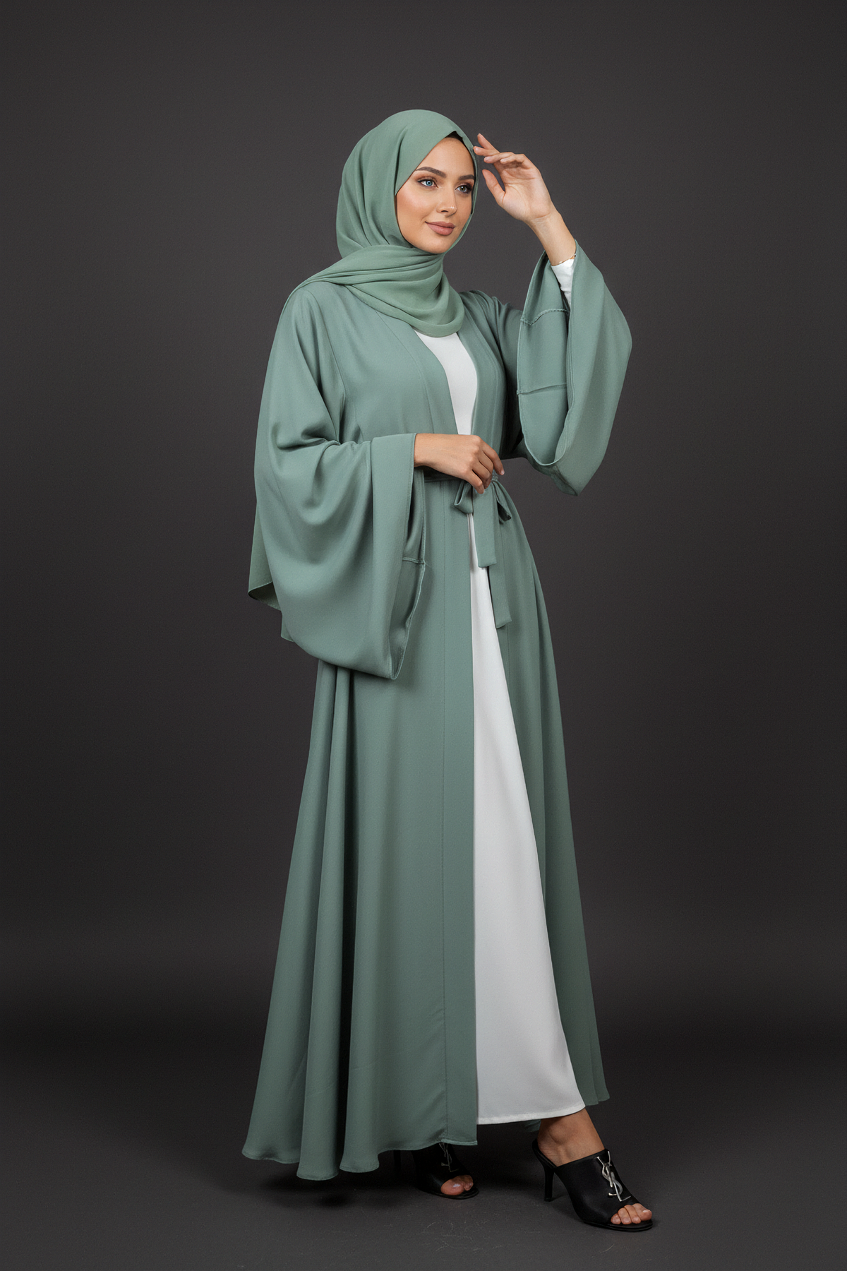 The Kyoto Abaya in Celadon
