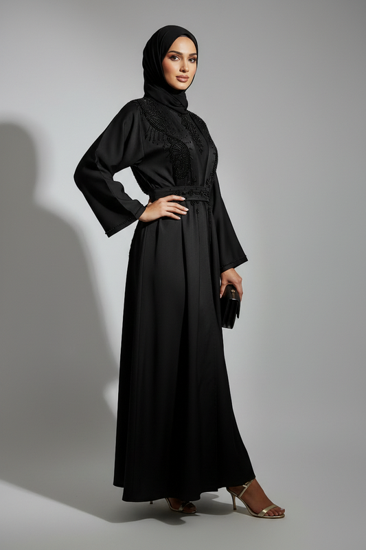 The Black Orchid Abaya