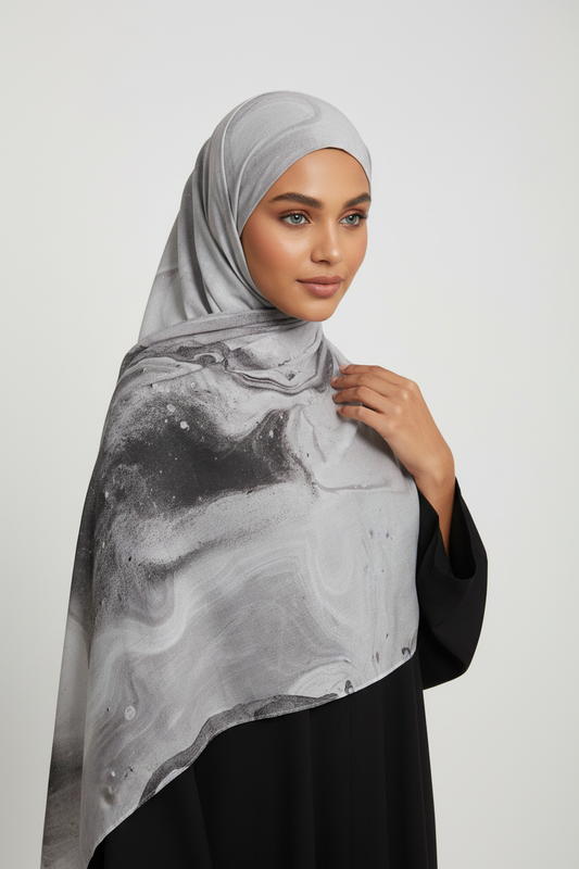 Marble Grey Hijab
