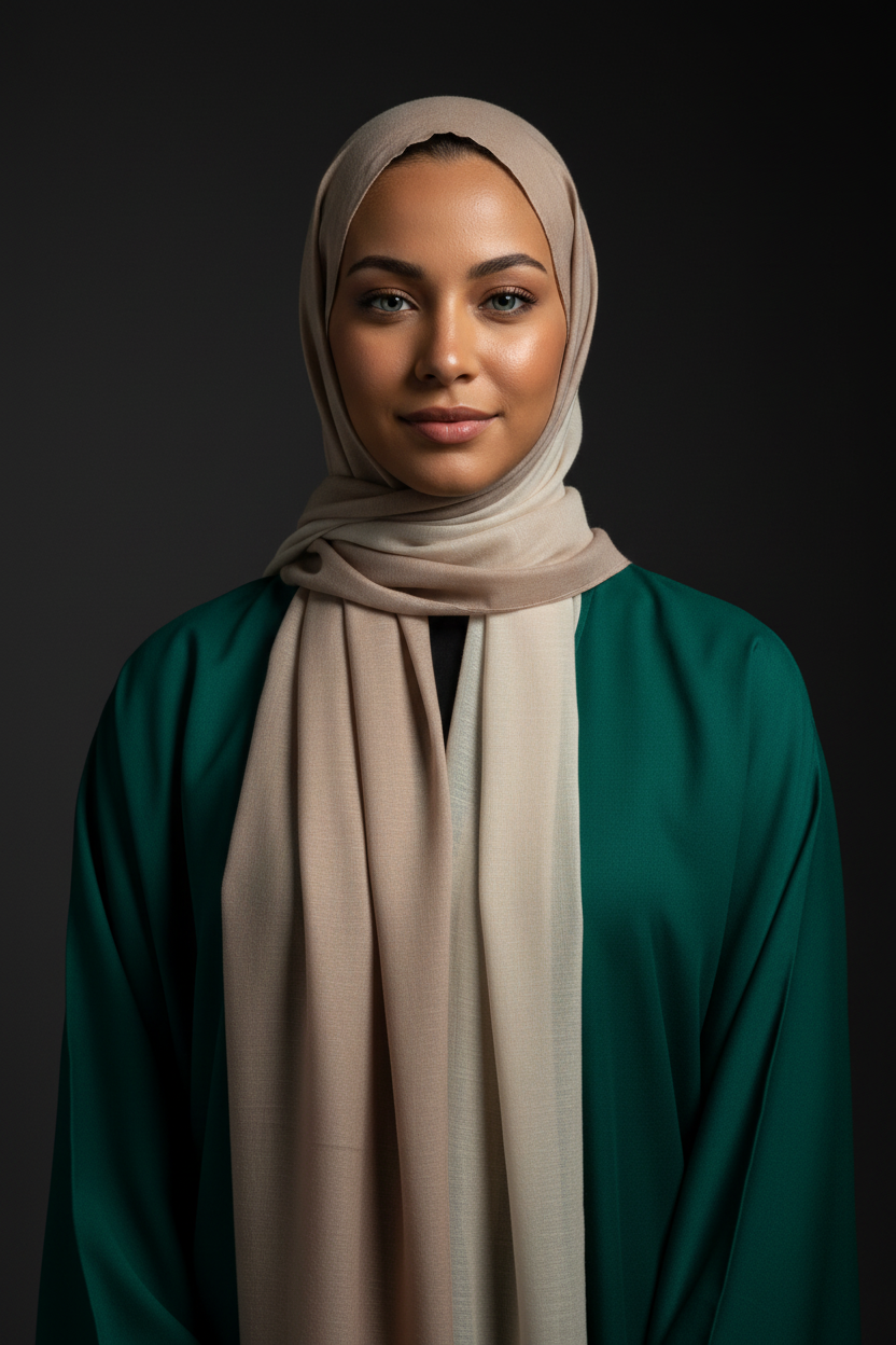 Ombré Hijab - Sand & Ivory