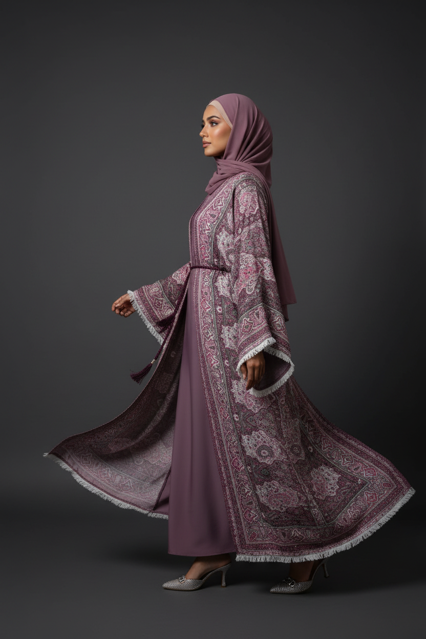 The Mauve Persian Pashmina Abaya