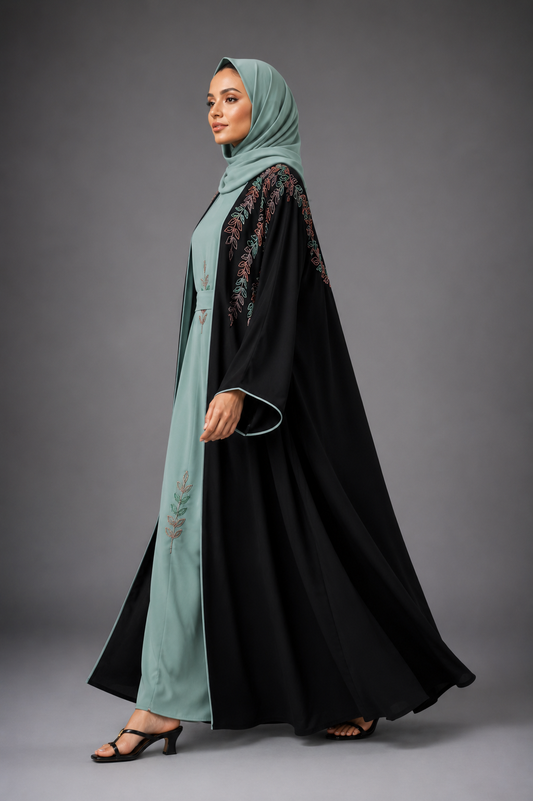 Midnight Garden Embellished Abaya