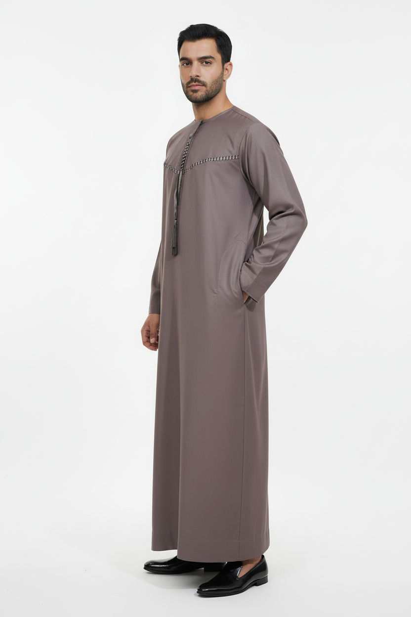 Emirati Desert Taupe Thobe - Classic Edition