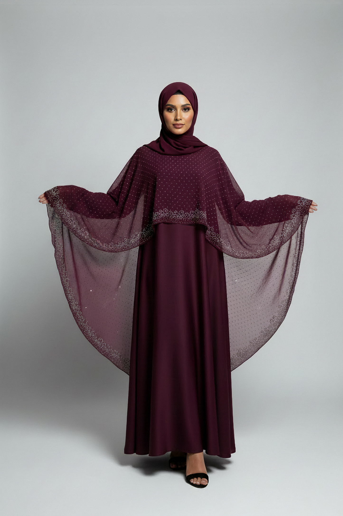 The Mulberry Signature Cape Abaya