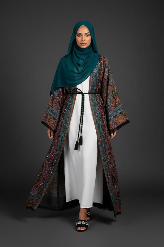The Peacock Persian Pashmina Abaya