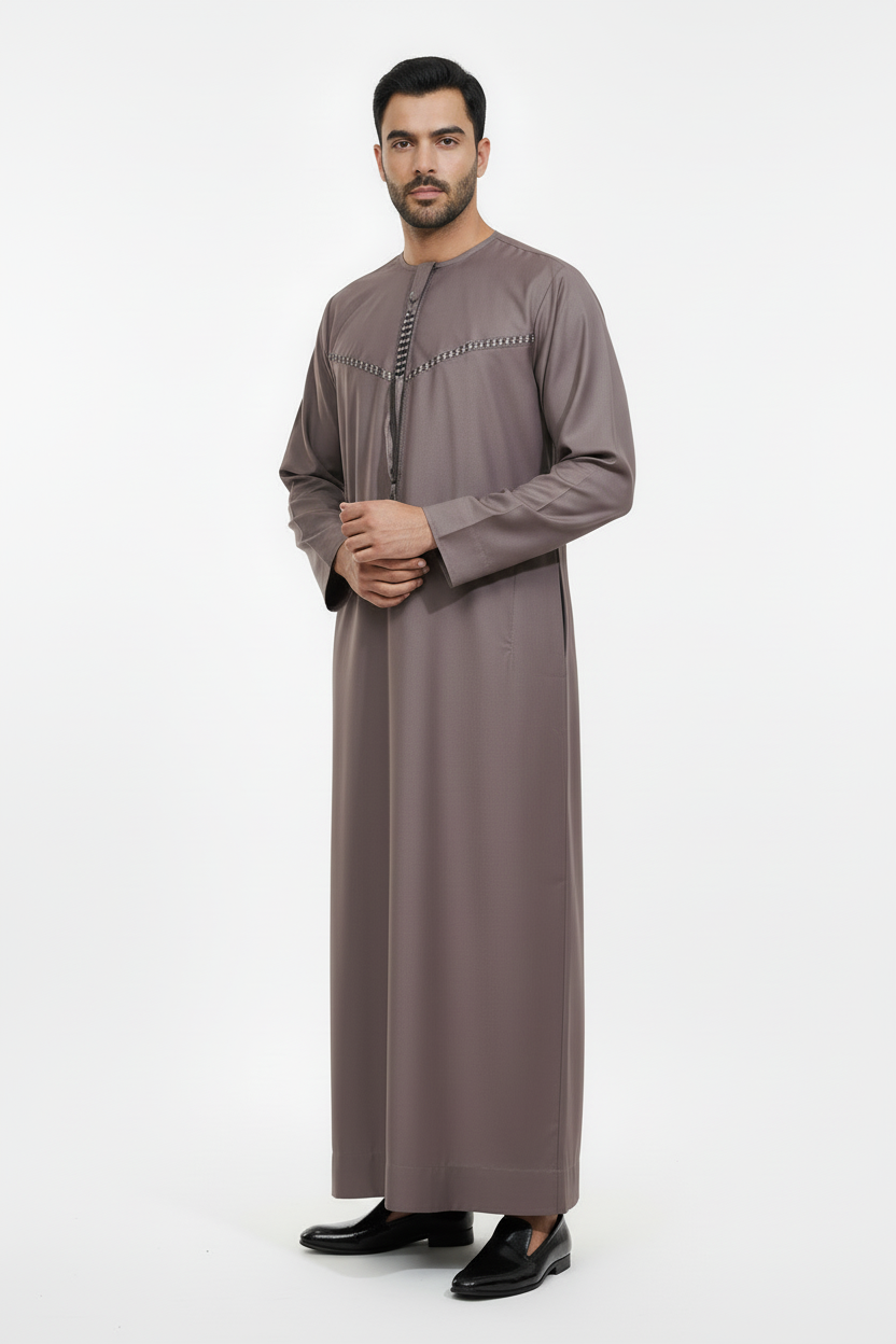 Emirati Desert Taupe Thobe - Classic Edition