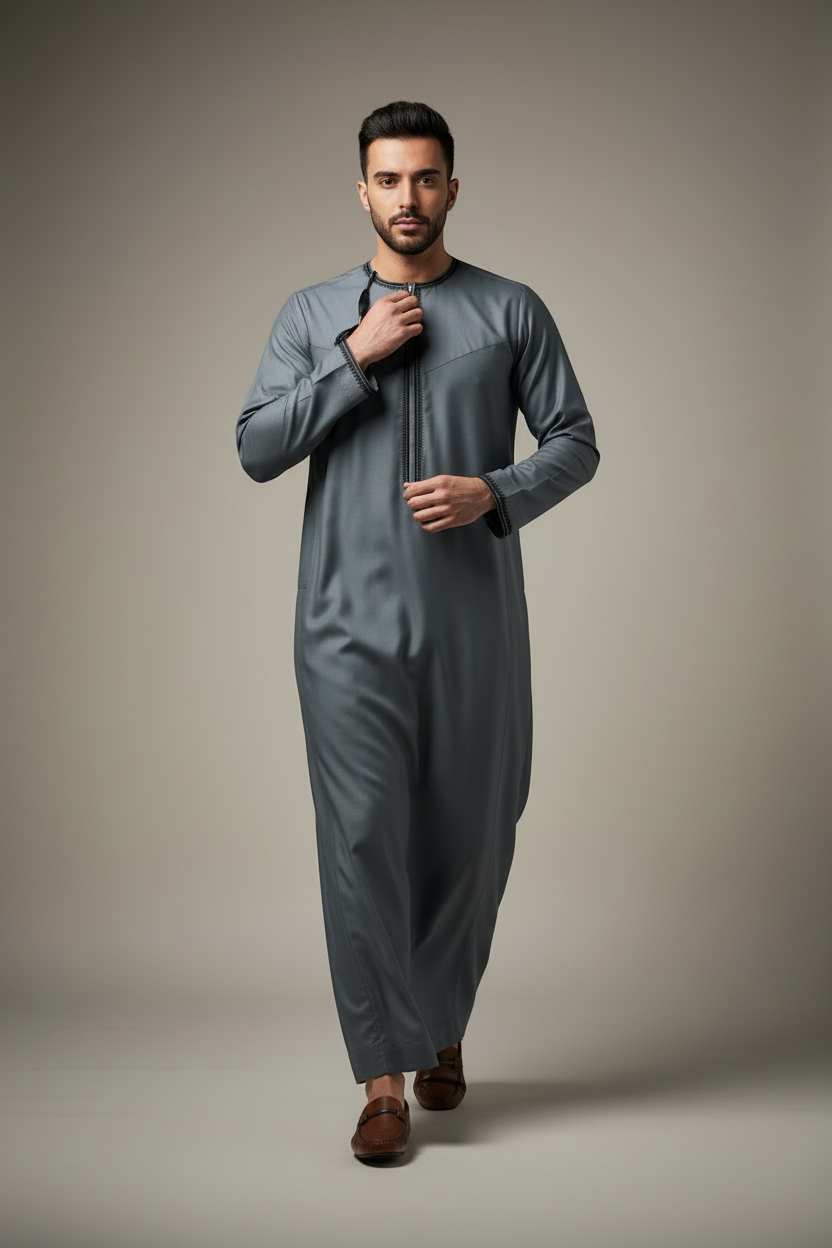 Charcoal Elegance Thobe