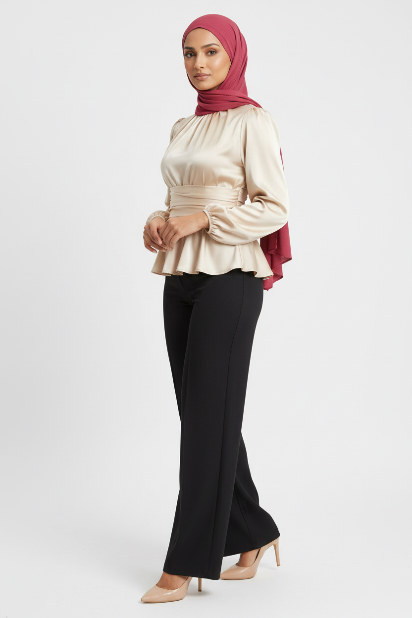 Emirati Jersey Hijab - Raspberry