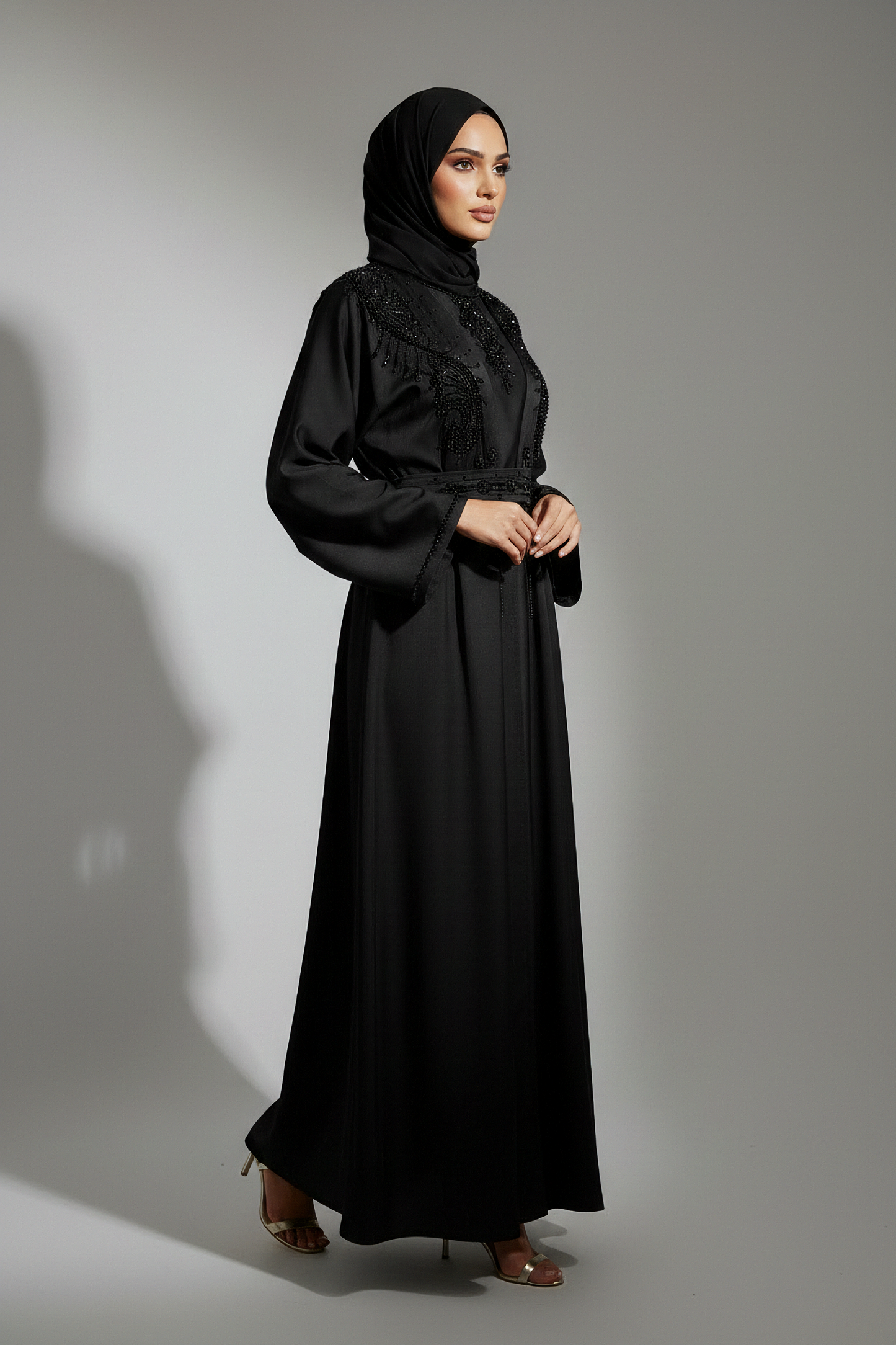 The Black Orchid Abaya