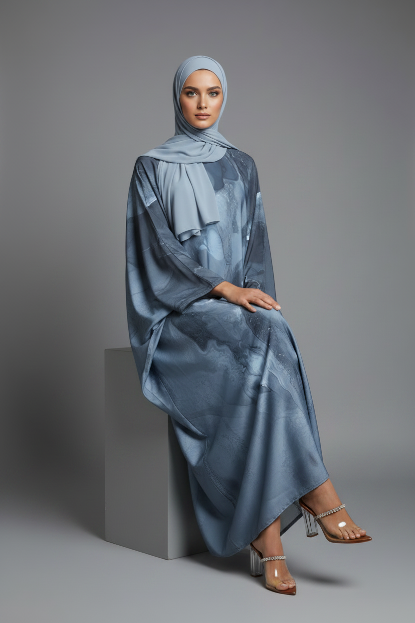 The Coastal Canvas Abaya