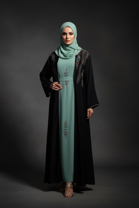 Midnight Garden Embellished Abaya