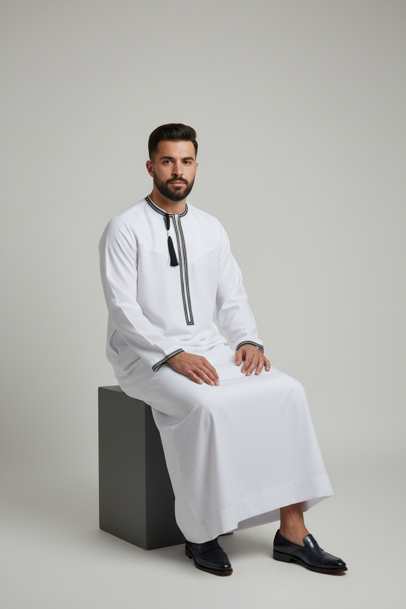 ثوب الأناقة الأبيض
