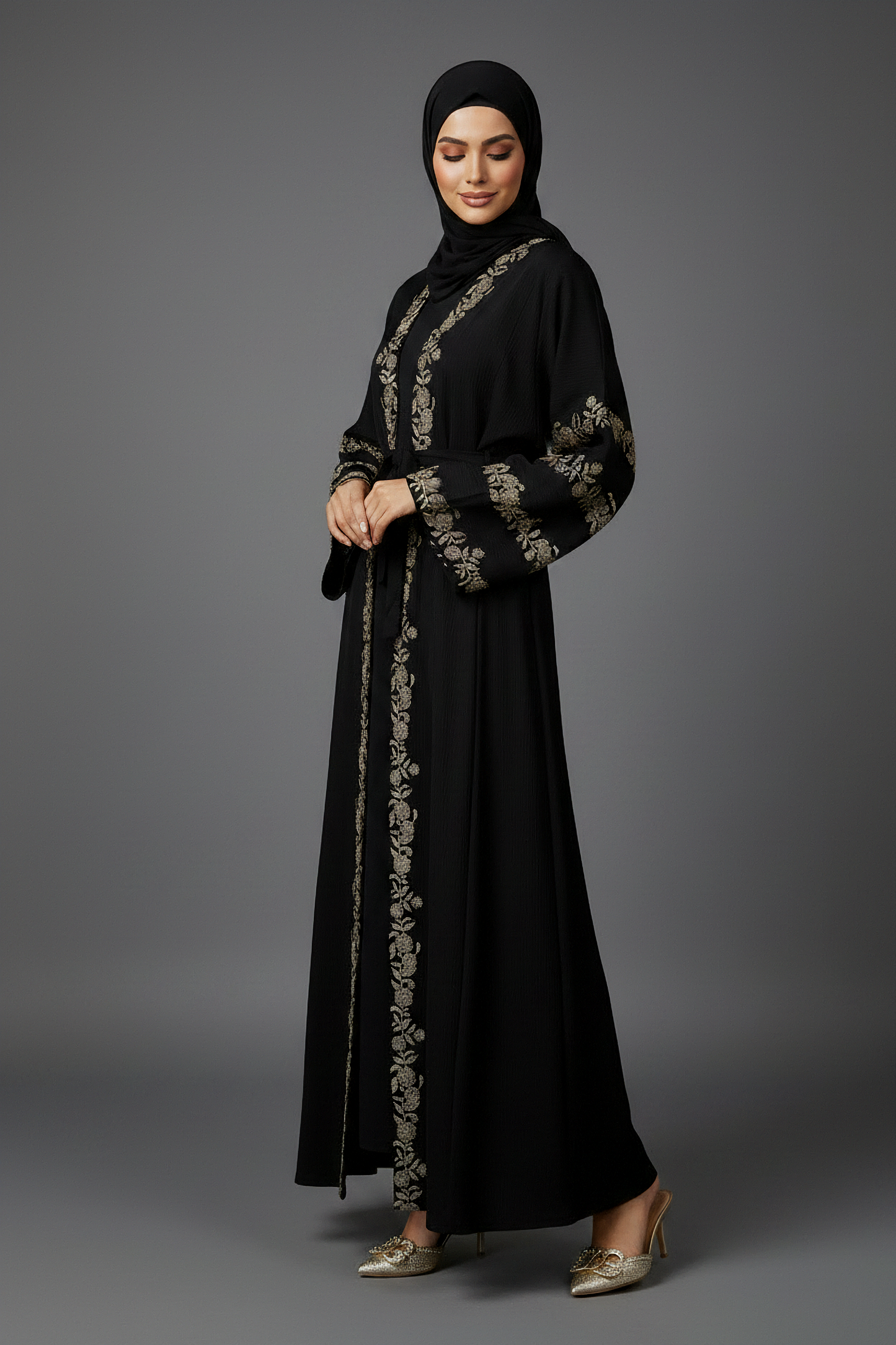 The Onyx Rose Abaya