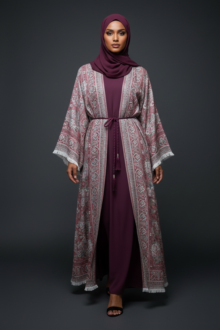 The Rosewood Persian Pashmina Abaya