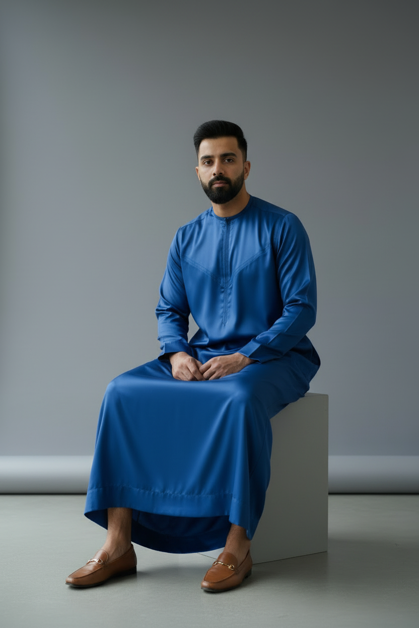 Royal Blue Emirati Thobe
