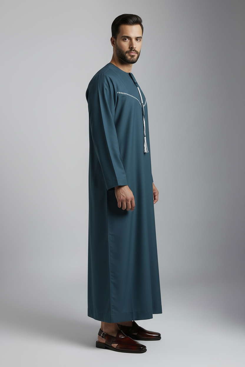 Ocean Teal Omani Thobe 2