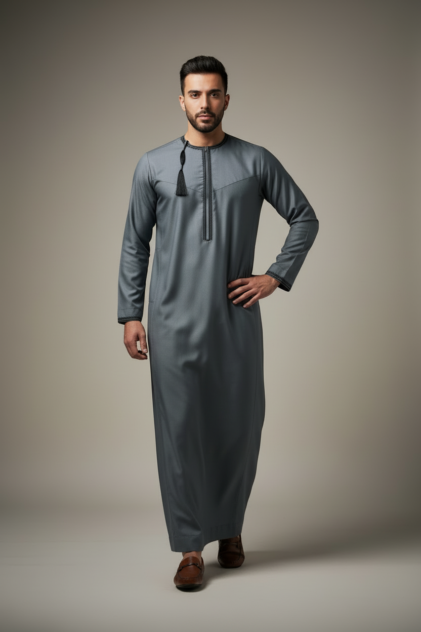 Charcoal Elegance Thobe