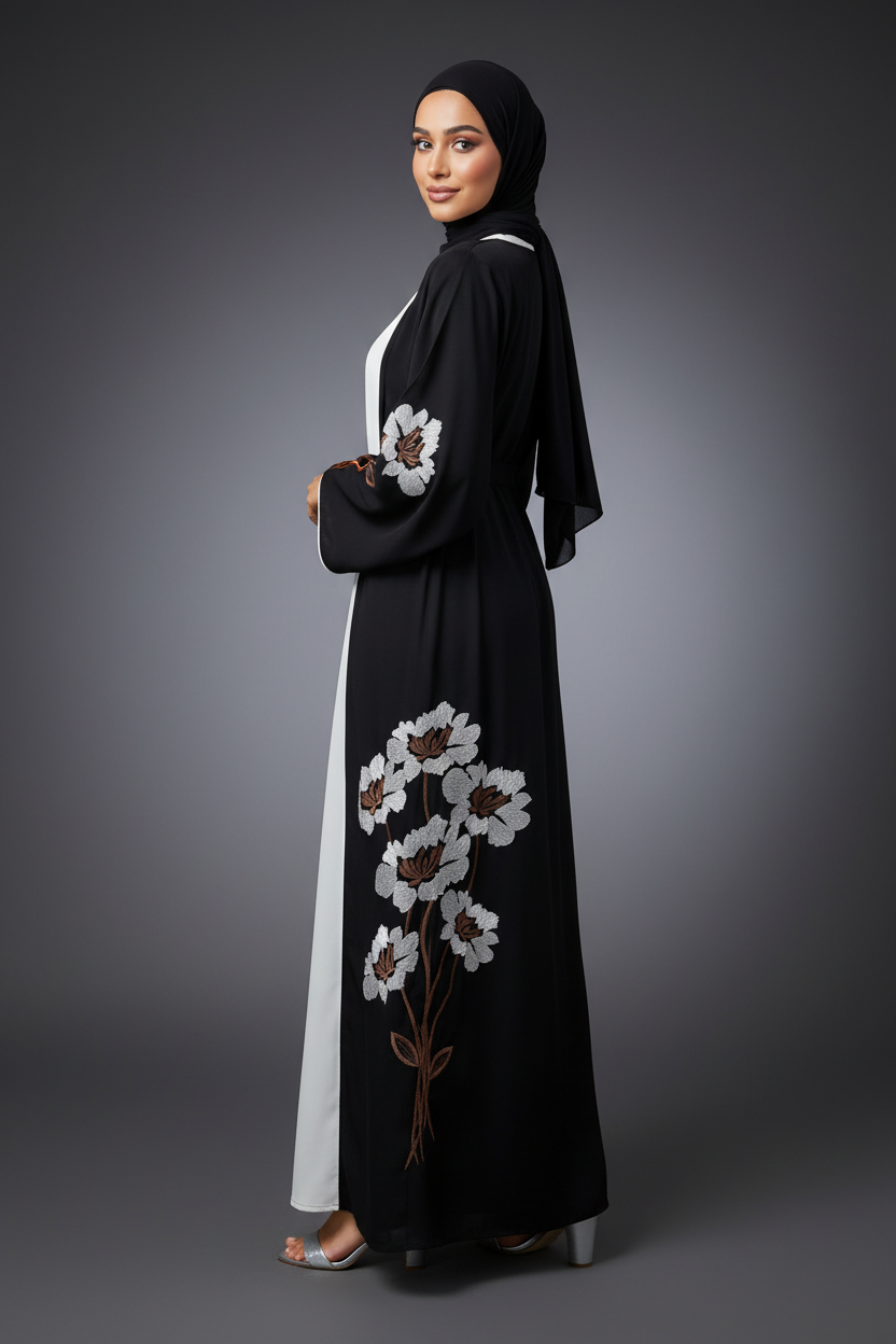 عباية الداليا السوداء