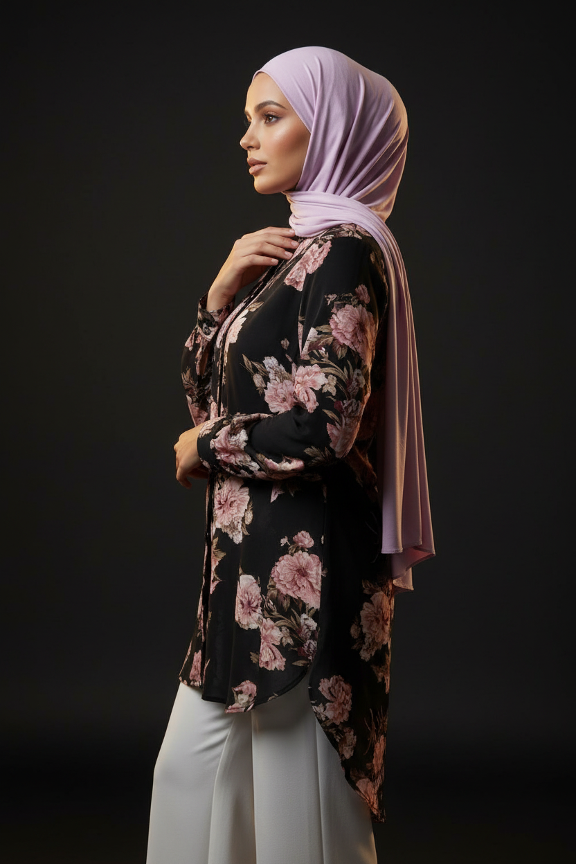 Emirati Jersey Hijab - Lilac