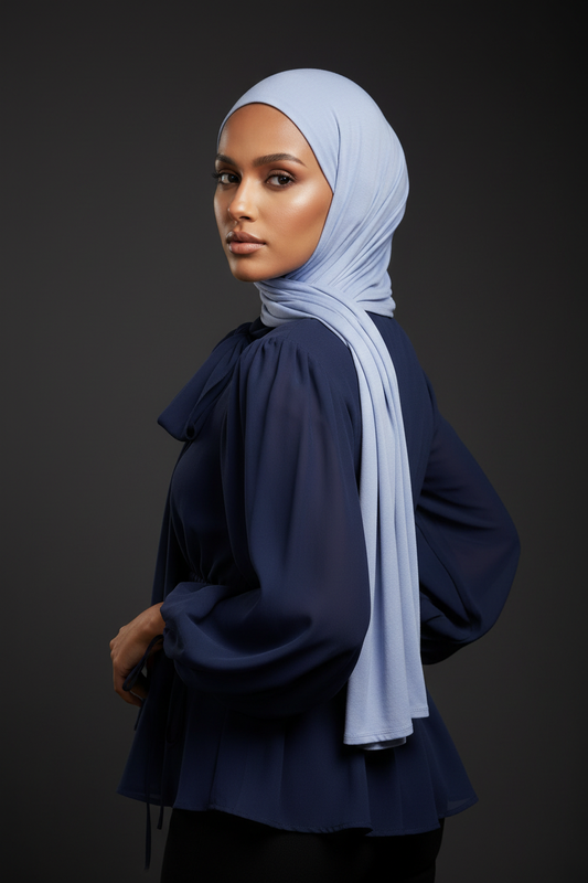 Emirati Jersey Hijab - Periwinkle