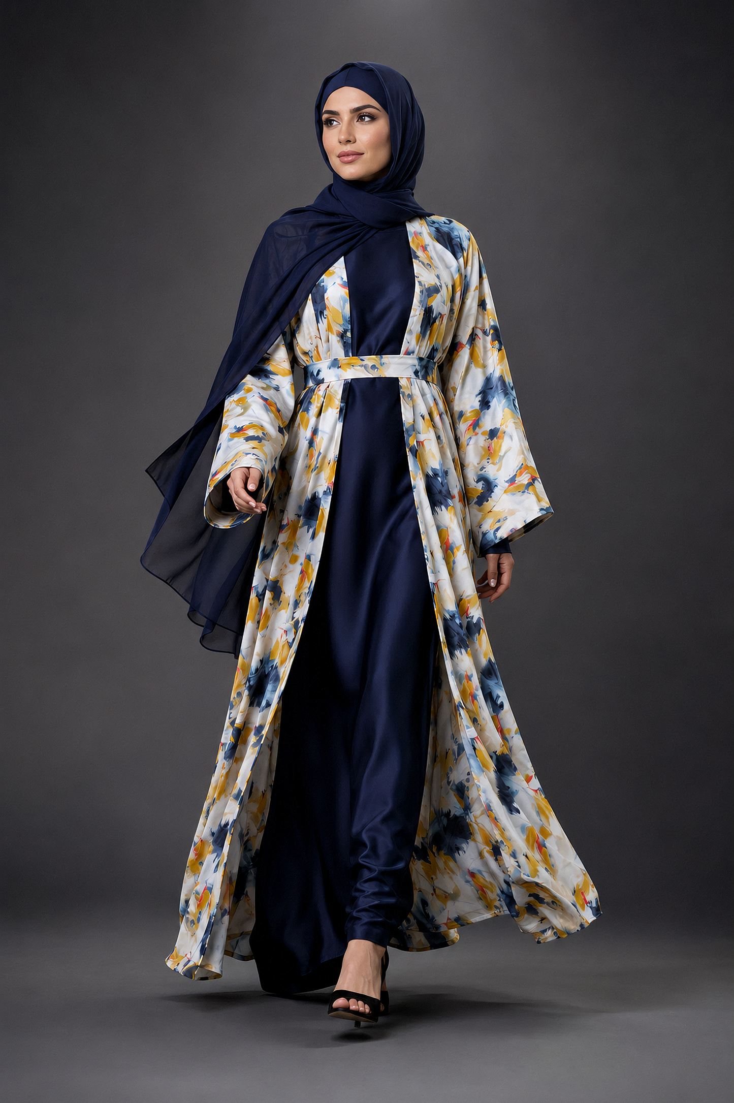 The Brushstroke Abaya - front 