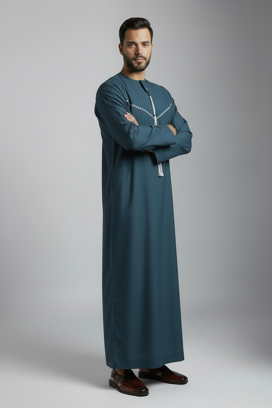 Ocean Teal Omani Thobe 3