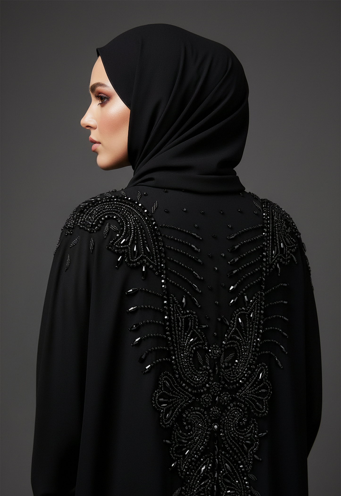 The Black Orchid Abaya