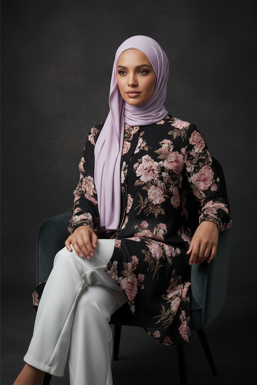 Emirati Jersey Hijab - Lilac