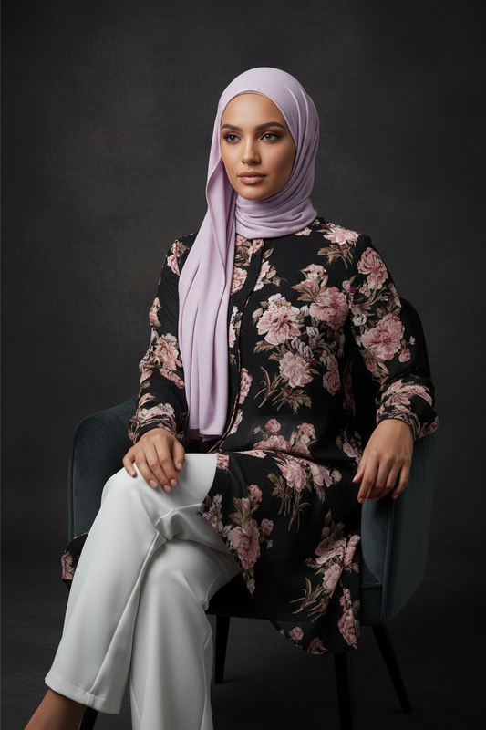Emirati Jersey Hijab - Lilac