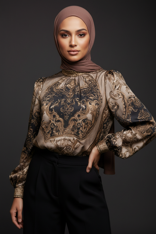 Emirati Jersey Hijab - Mocha