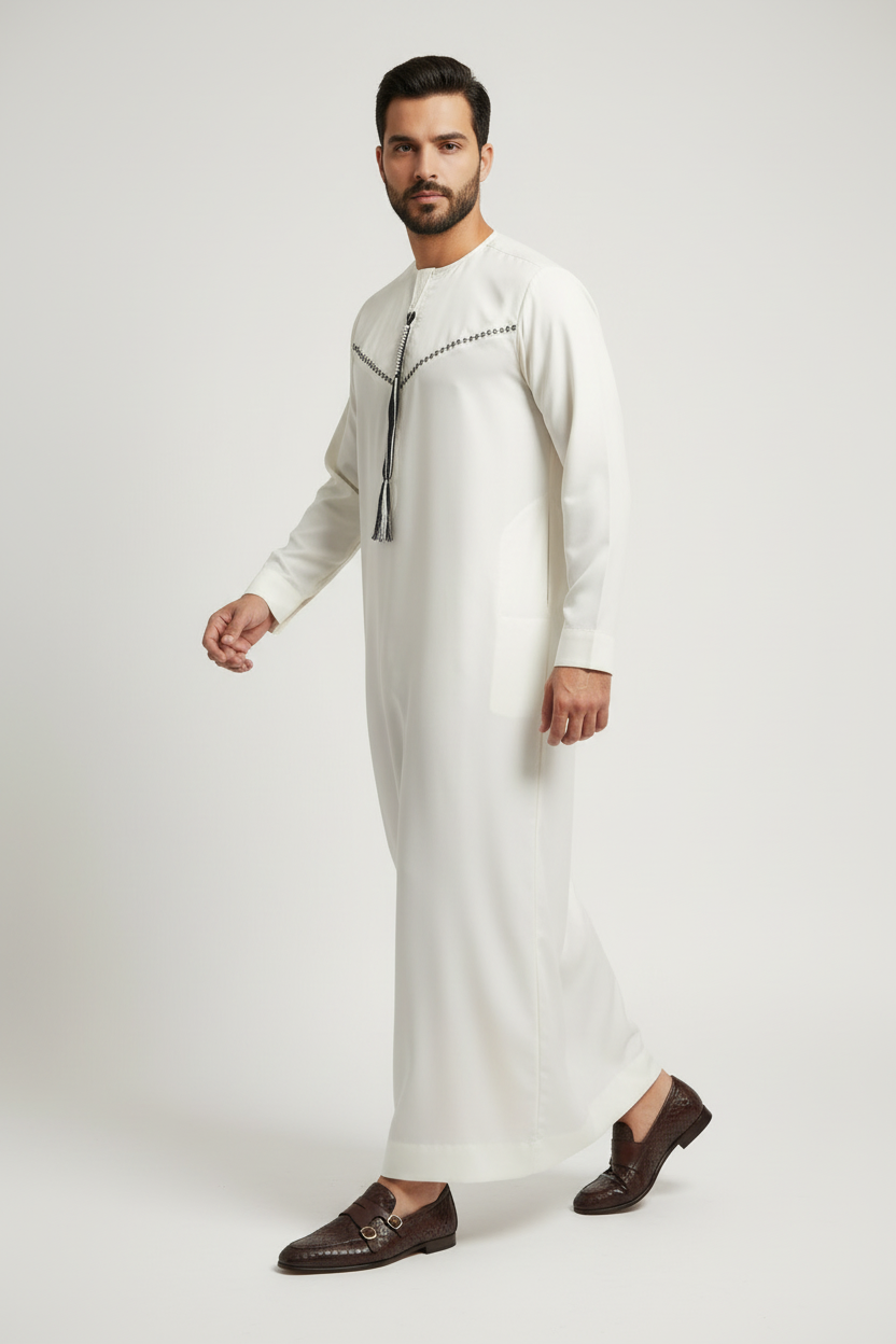 Emirati Cream Thobe - Classic Edition