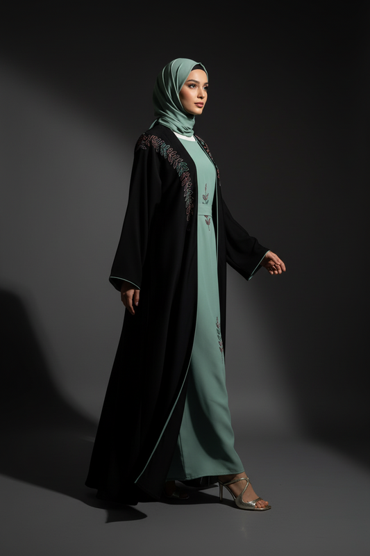 Midnight Garden Embellished Abaya