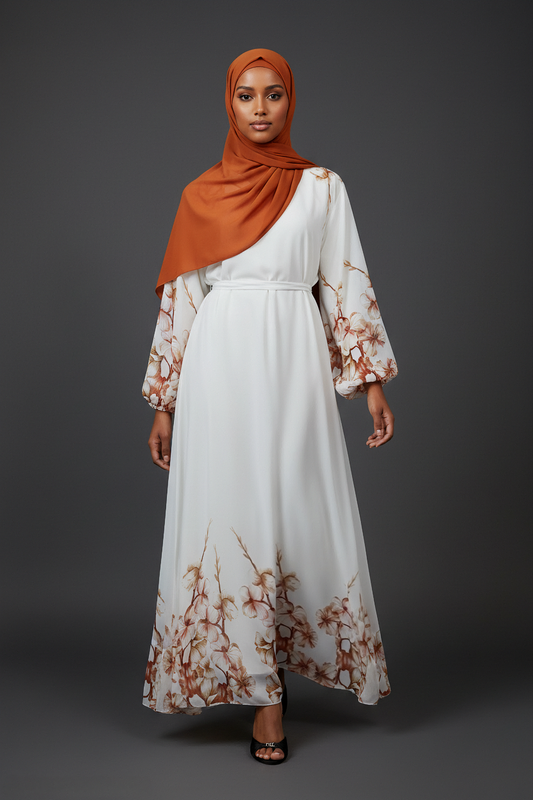 La Fleur Chiffon Abaya