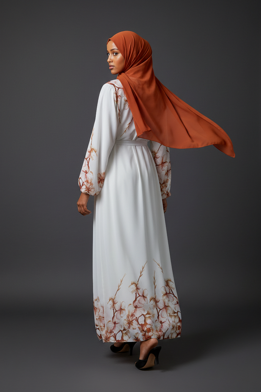 La Fleur Chiffon Abaya