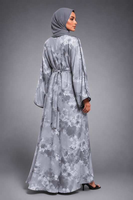 The Frosted Garden Abaya - front view