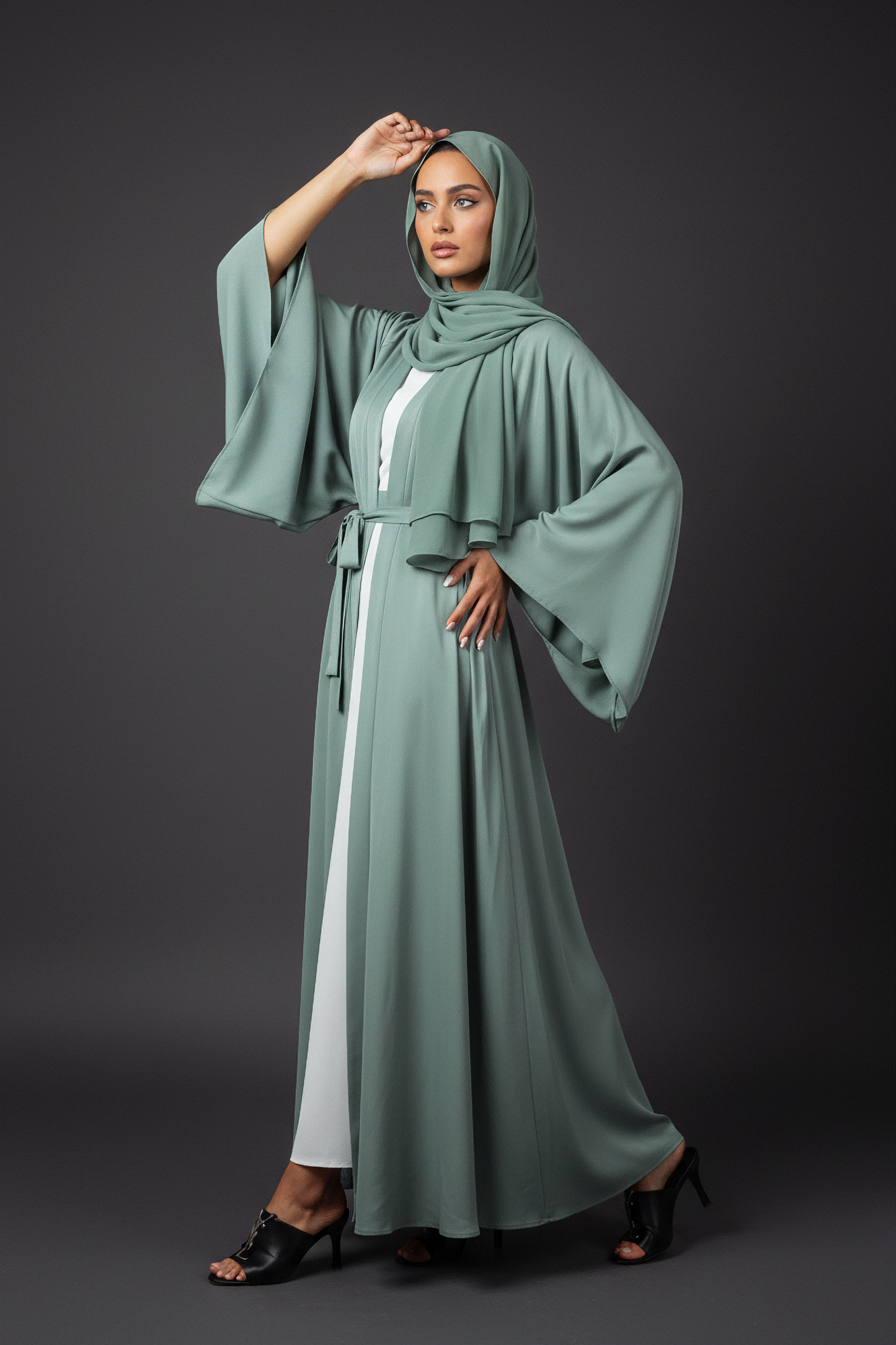 The Kyoto Abaya in Celadon