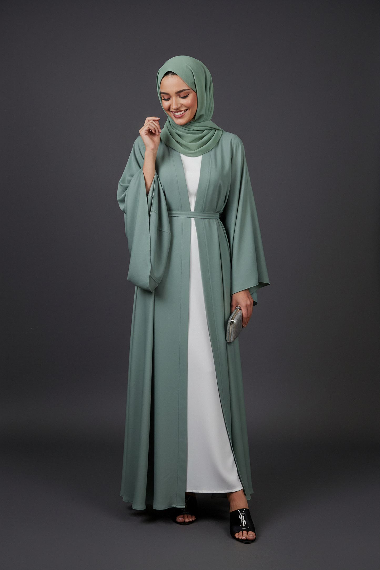 The Kyoto Abaya in Celadon