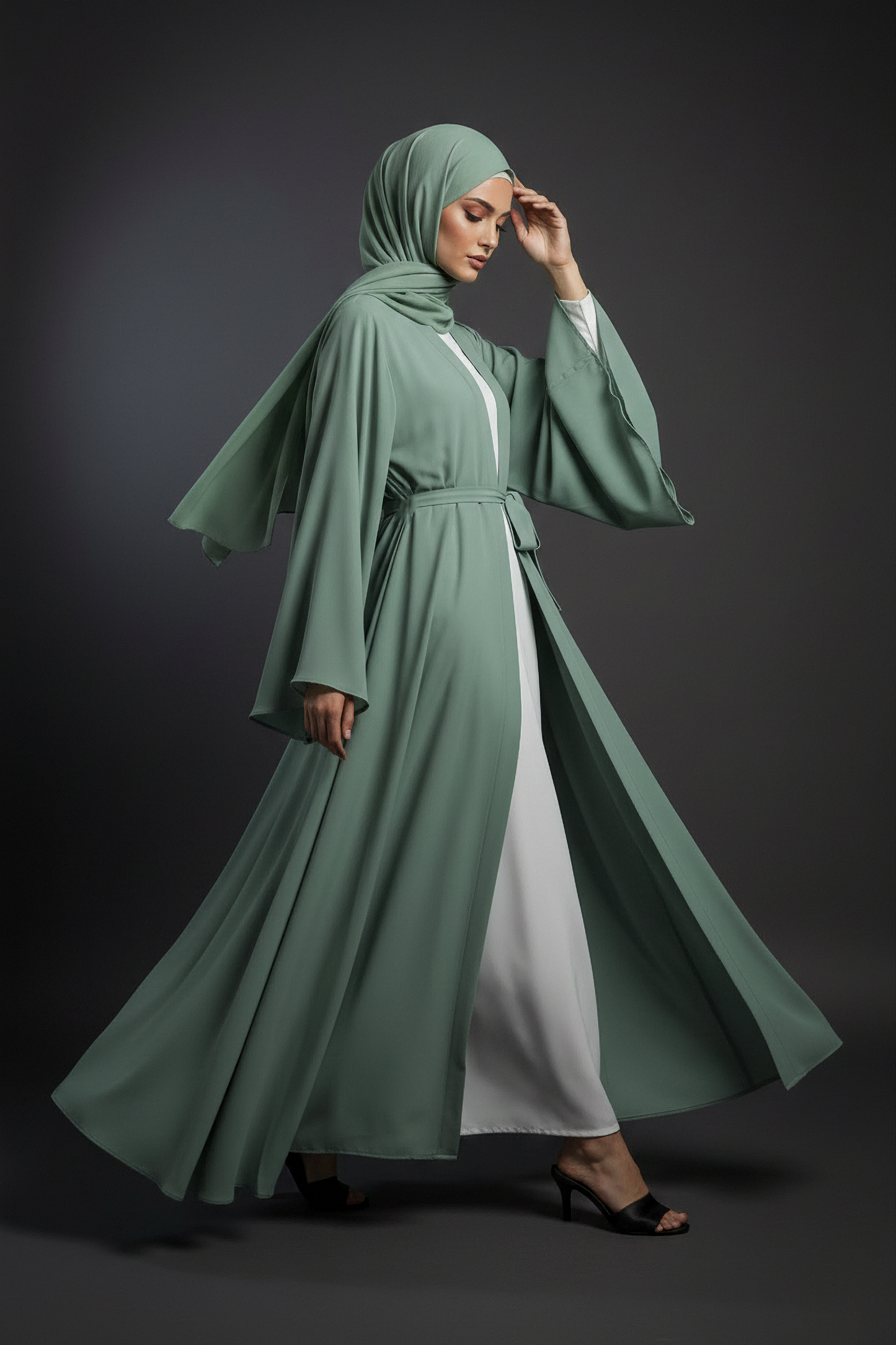The Kyoto Abaya in Celadon