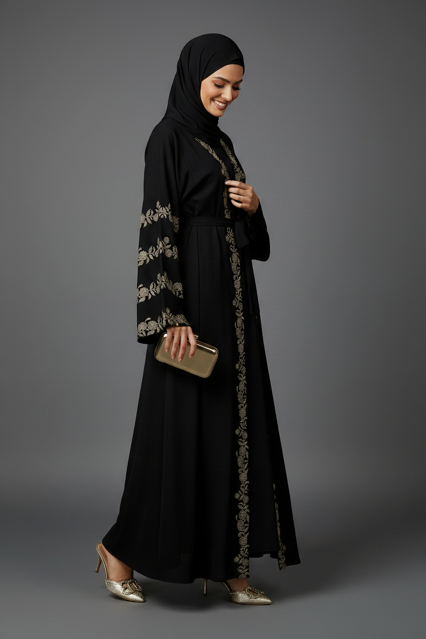 The Onyx Rose Abaya