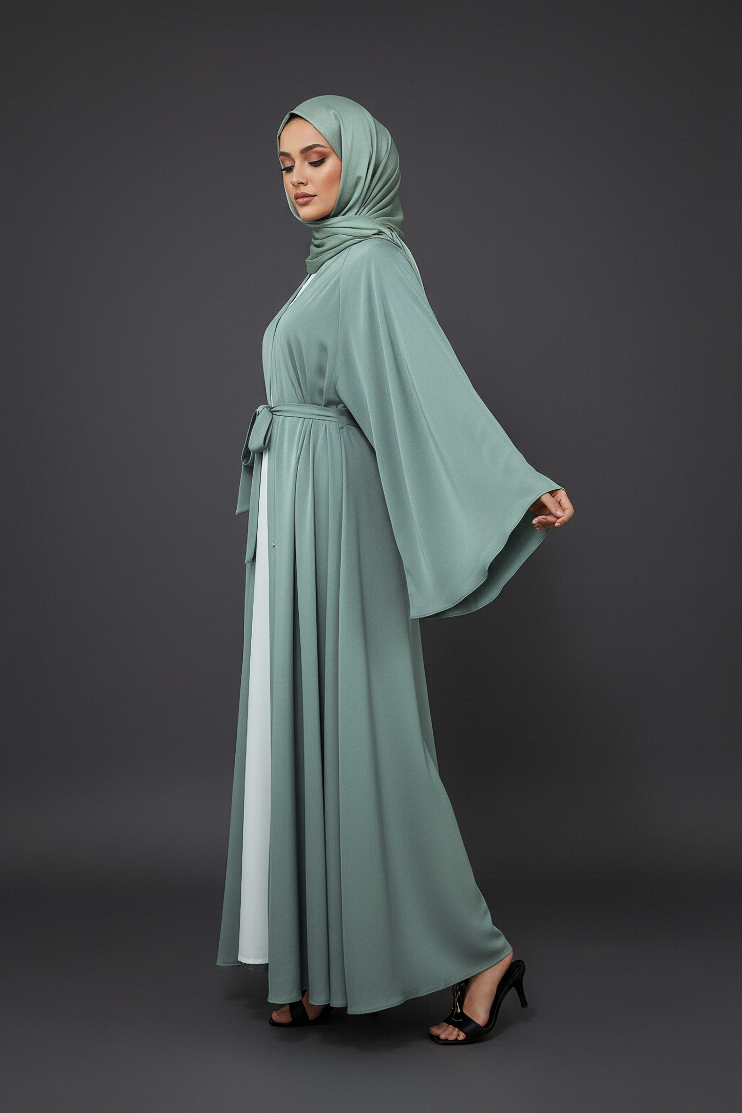 The Kyoto Abaya in Celadon