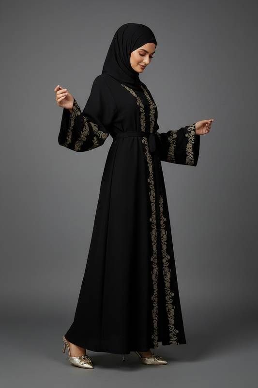 The Onyx Rose Abaya
