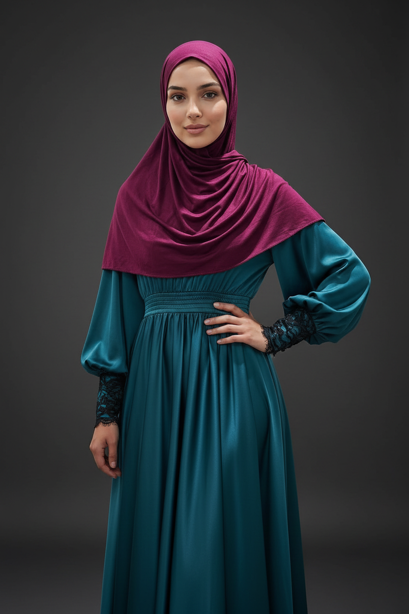 Emirati Jersey Hijab - Magenta