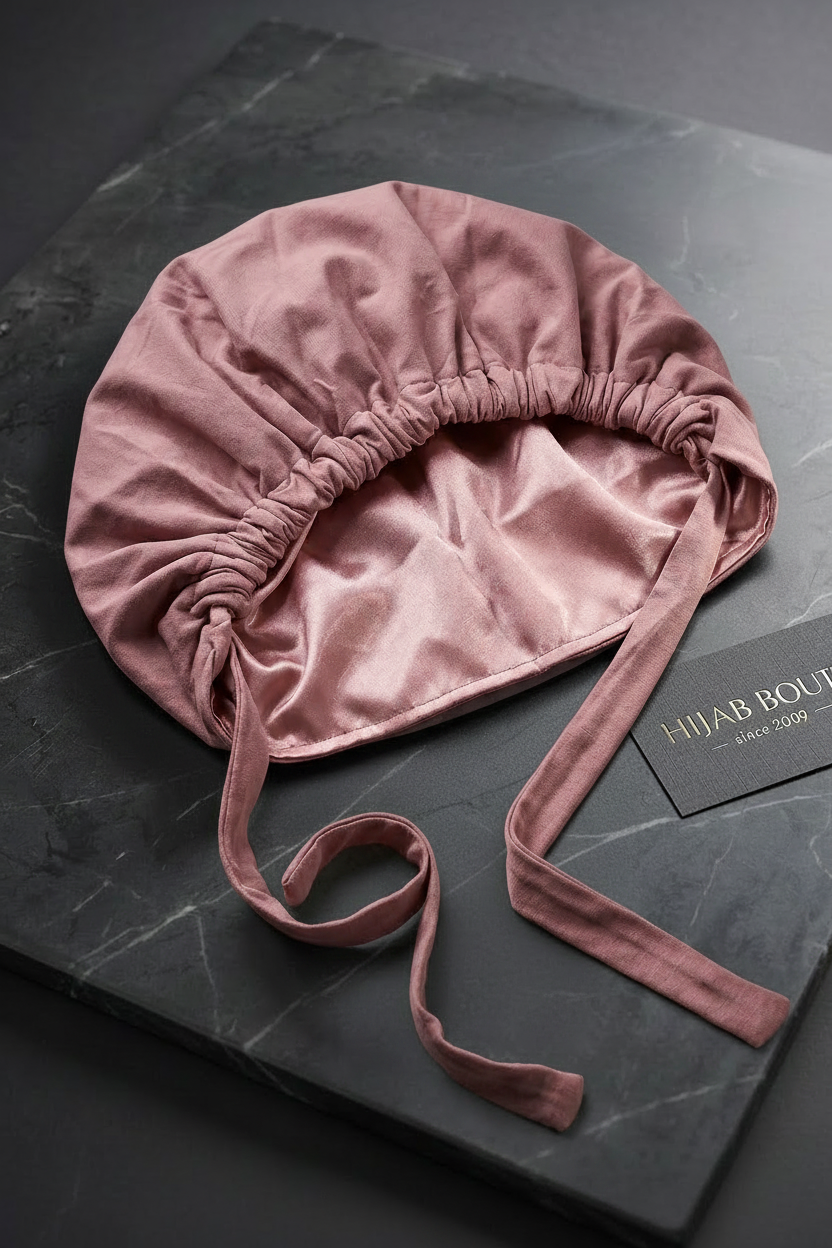 The Luxe Satin Bonnet - Dusty Rose