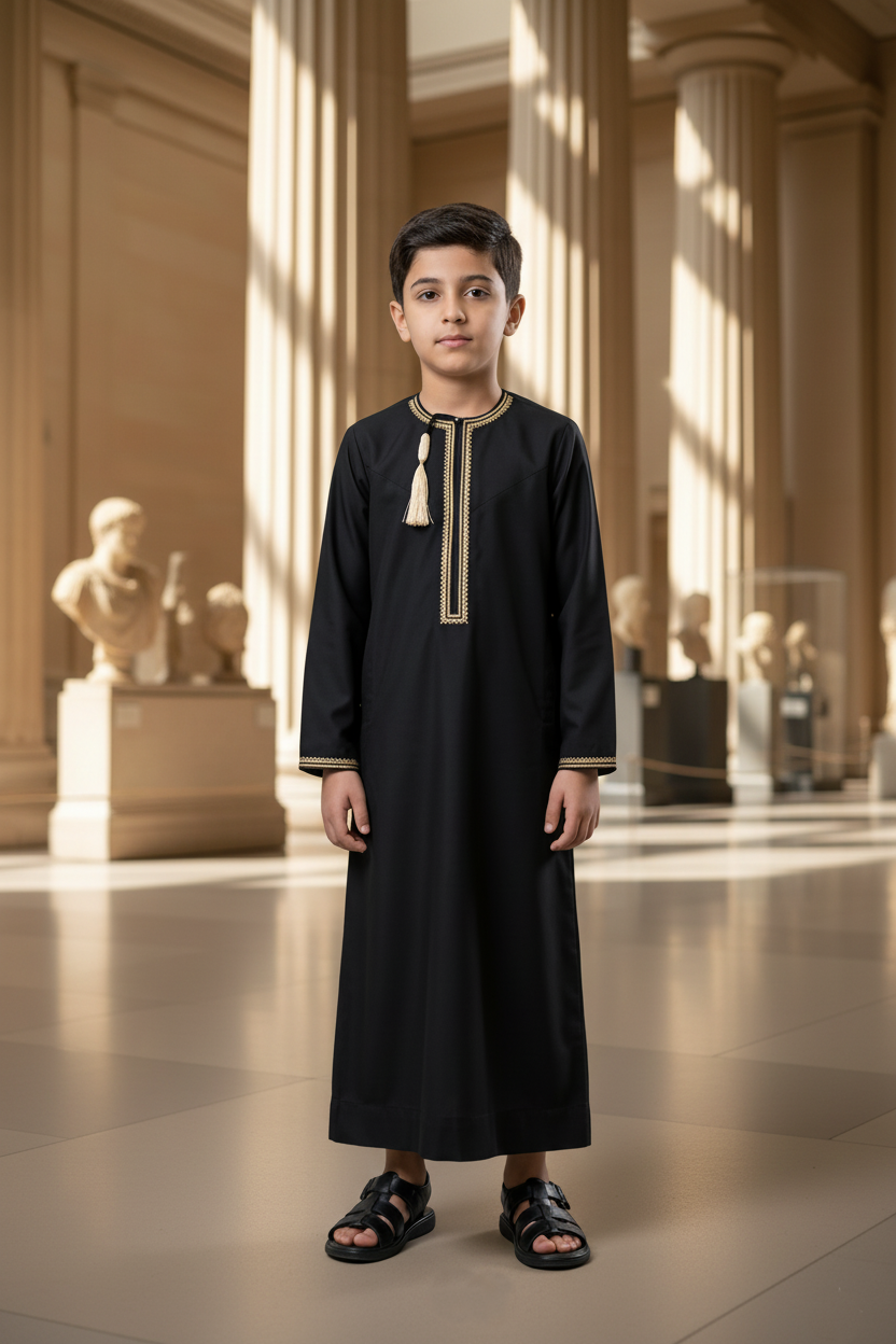 The Black Elegance Thobe — Boys