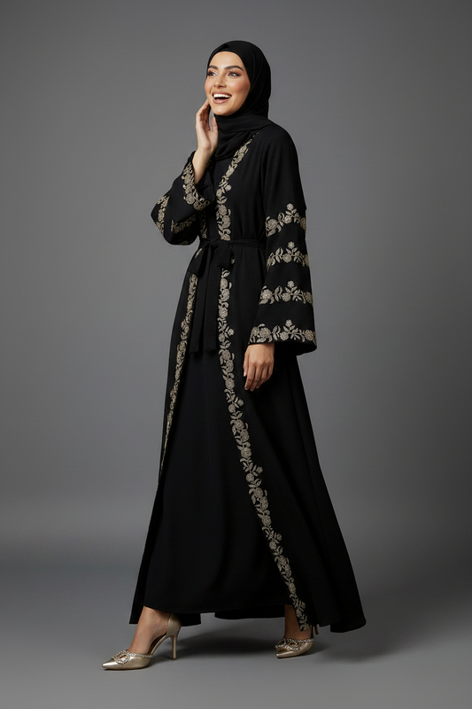 The Onyx Rose Abaya