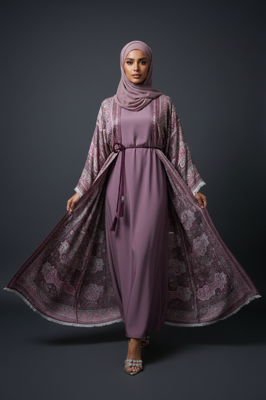 The Mauve Persian Pashmina Abaya