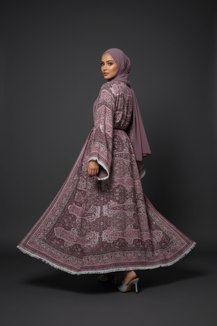 The Mauve Persian Pashmina Abaya