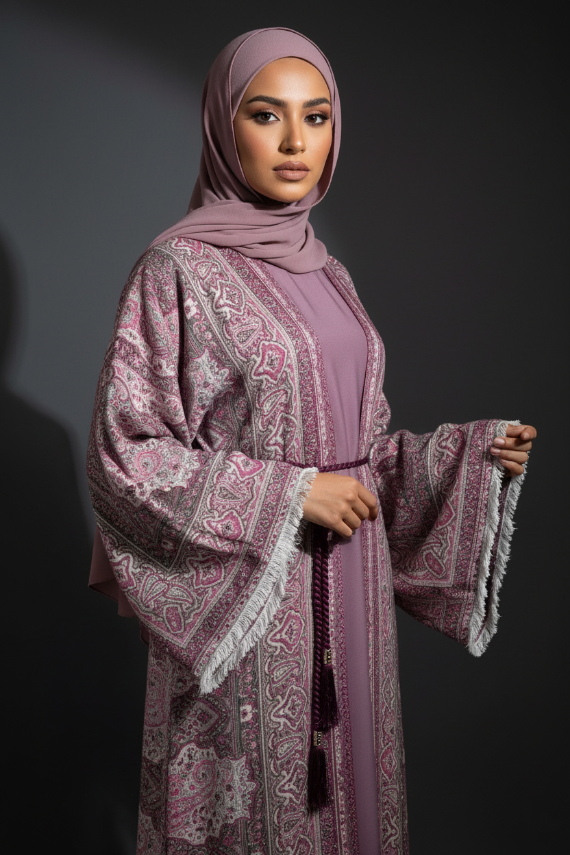 The Mauve Persian Pashmina Abaya